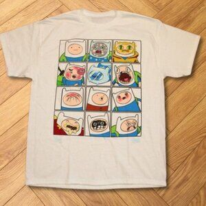 Y2K Adventure Time Finn The Human Graphic Tee White
